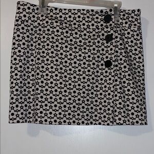 Altar'd State Black and White Floral Mini Skirt